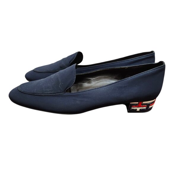 Brunate Women's loafers Fondi Fabric Navy Size EU 39.5/US 8.5 - Picture 5 of 14